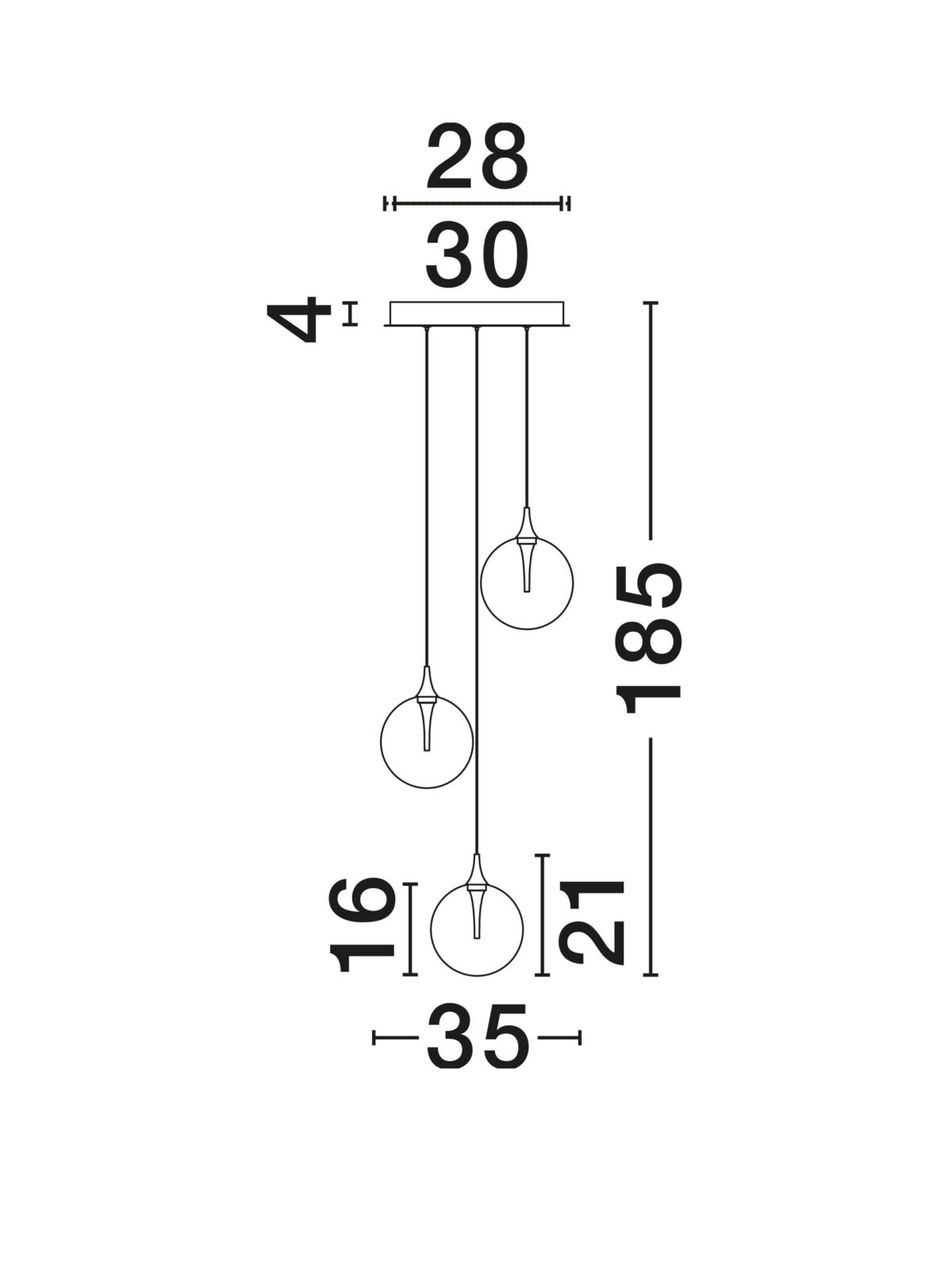 Пендел Nova Luce ORENDA 9416960 черен детайл 5