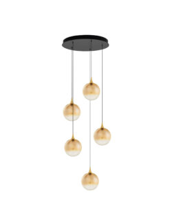 Полилей Nova Luce ORENDA 9416962 черен в интериор