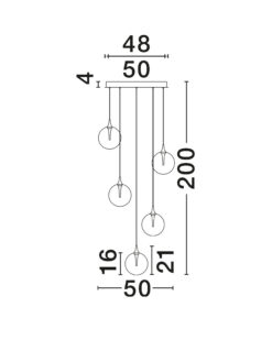 Полилей Nova Luce ORENDA 9416962 черен детайл 5