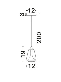 Пендел Nova Luce ALISH 9416966 черен детайл 5