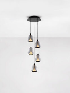 Полилей Nova Luce ALISH 9416969 черен детайл 3