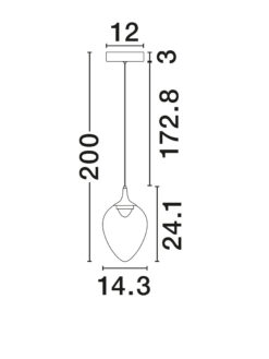 Пендел Nova Luce NALI 9416971 черен детайл 4