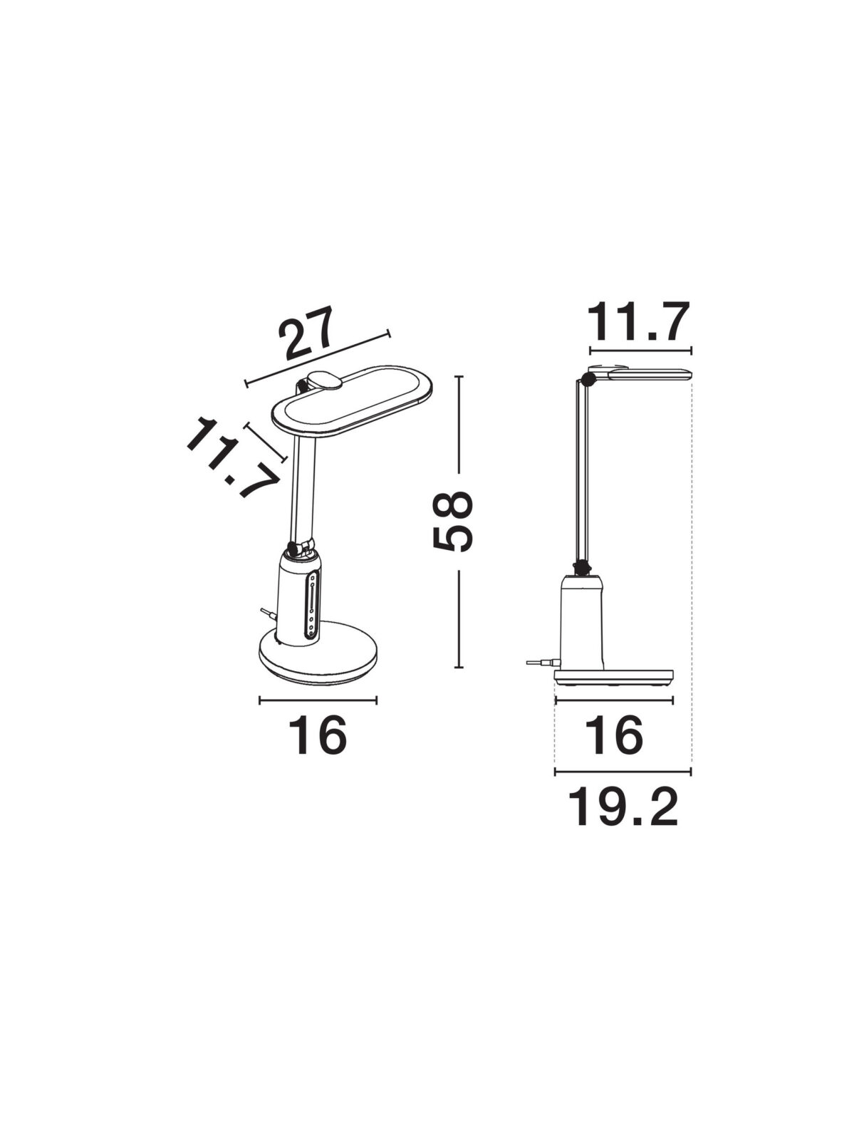 Лампион Nova Luce BIOLIGHT 9416977 бял детайл 7