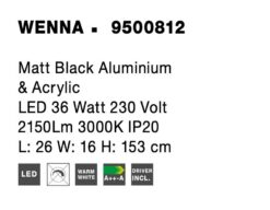 Лампион Nova Luce WENNA 9500812 черен детайл 7