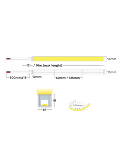 Неонова лента Nova Luce GOMU 16X15 IP67 VERTICAL BENDING 9530012 на фасада