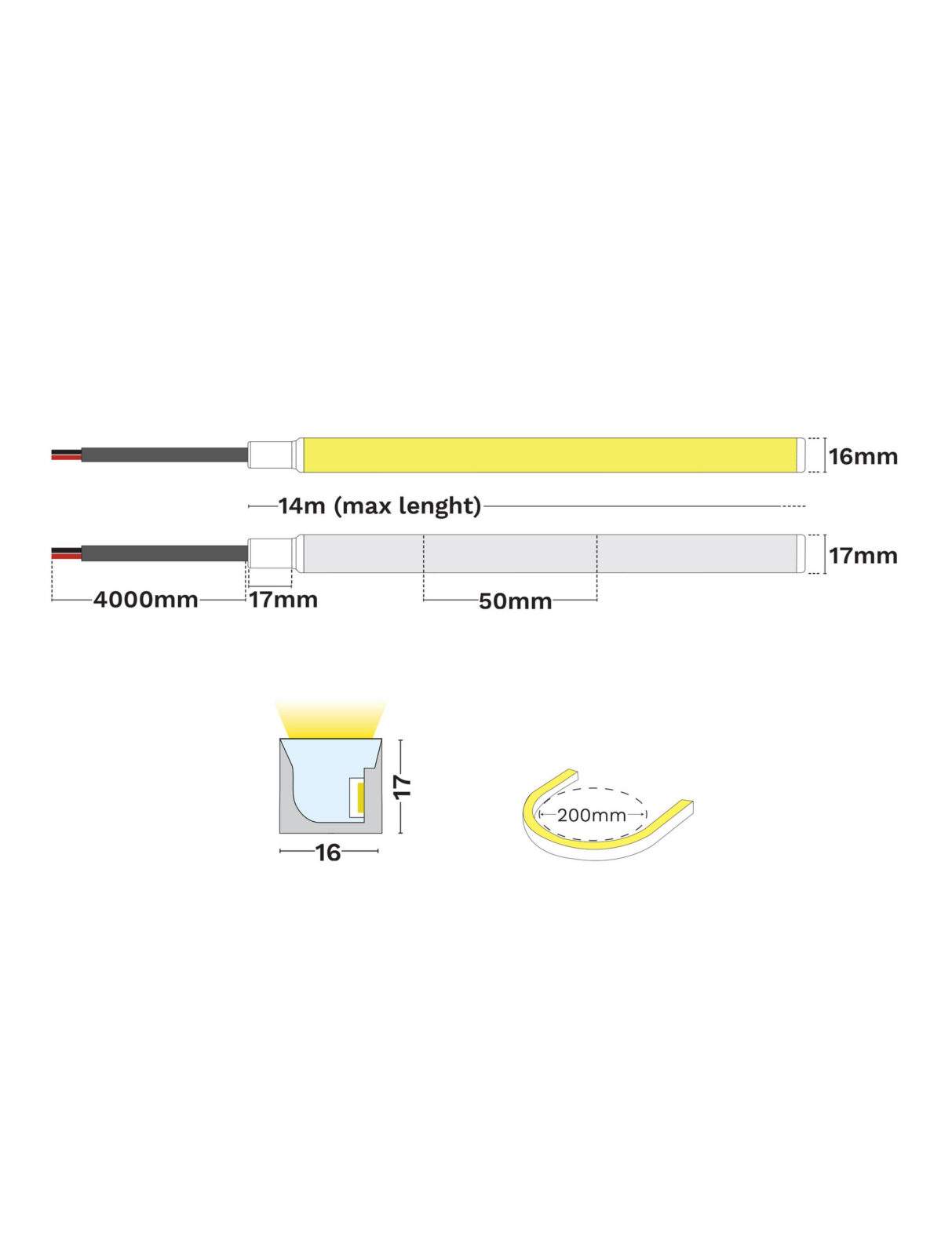 Неонова лента Nova Luce GOMU 16X17 IP68 HORIZONTAL BENDING 9530038 на фасада