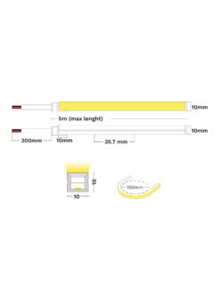 Неонова лента Nova Luce GOMU 10X10 IP67 VERTICAL BENDING 9530051 на фасада