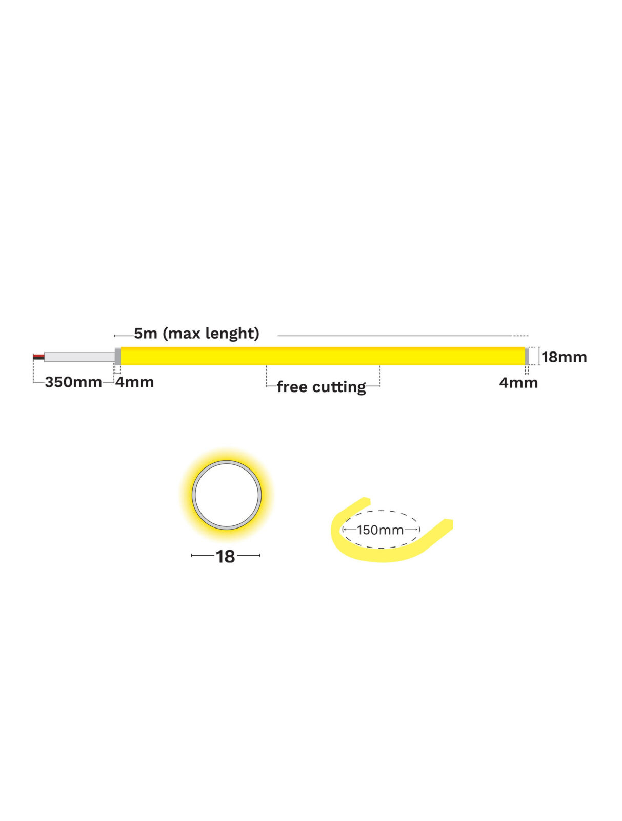 Неонова лента Nova Luce KEMA IP67 360 9540155 на фасада