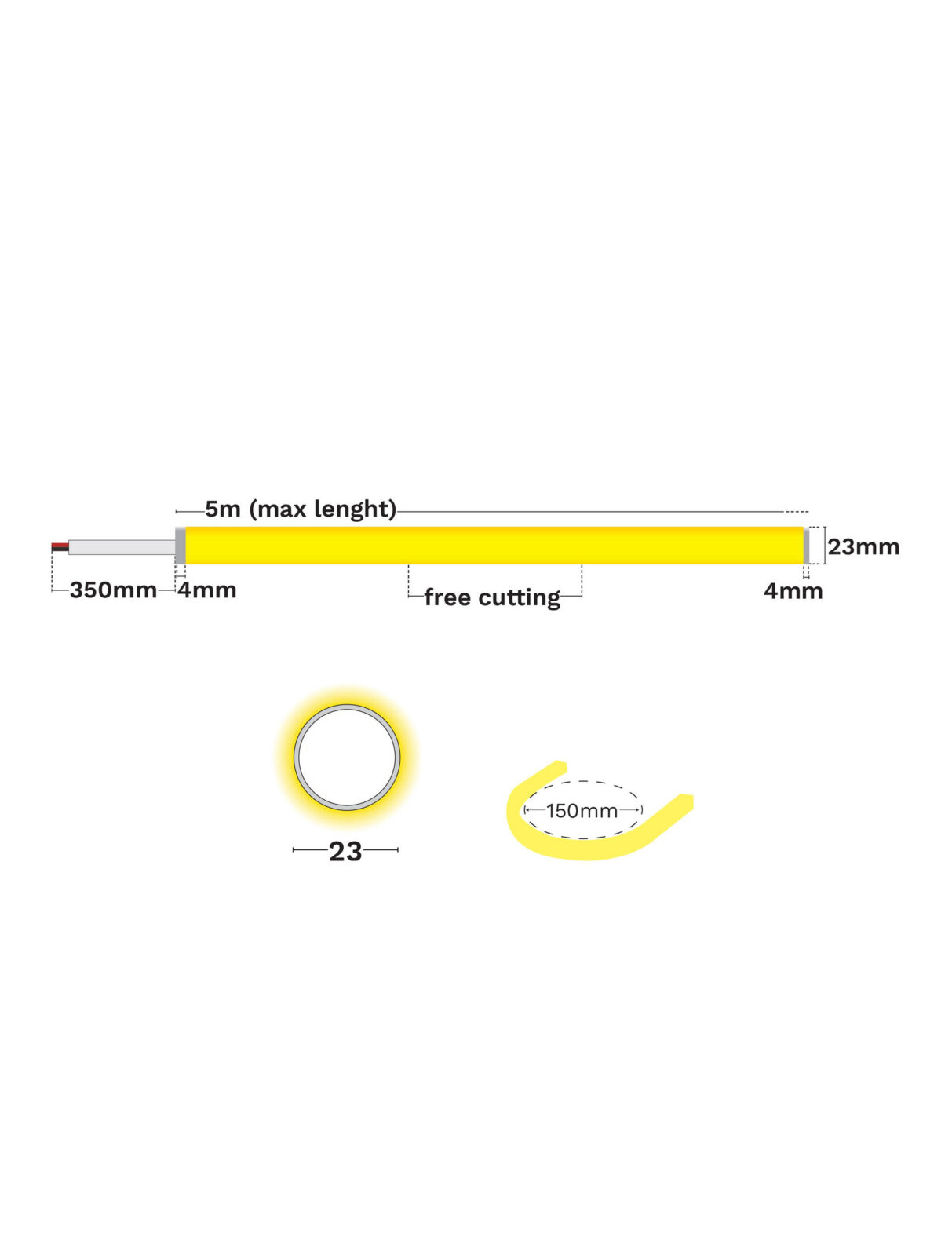 Неонова лента Nova Luce KEMA IP67 360 9540159 на фасада