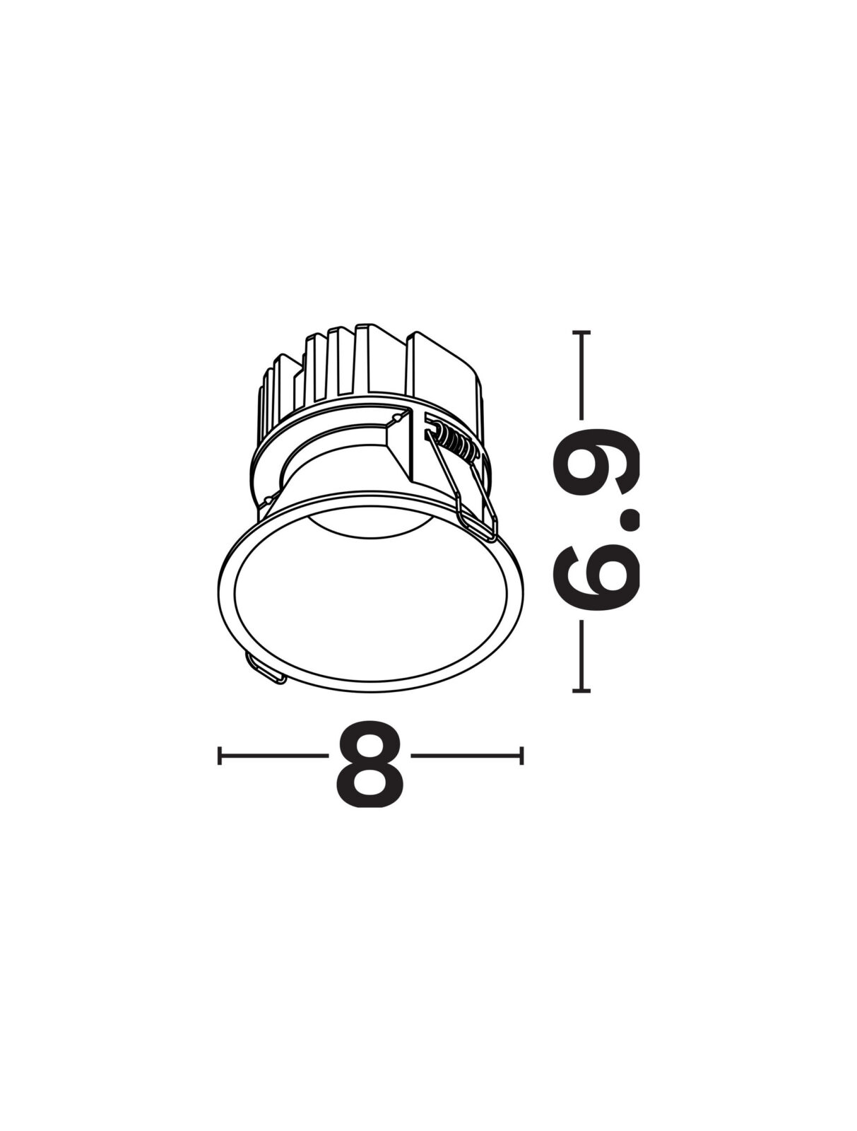 Луна за вграждане Nova Luce GERMIN 9540224 черен детайл 4