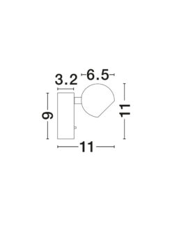 Аплик Nova Luce SFERA 9540255 черен детайл 5