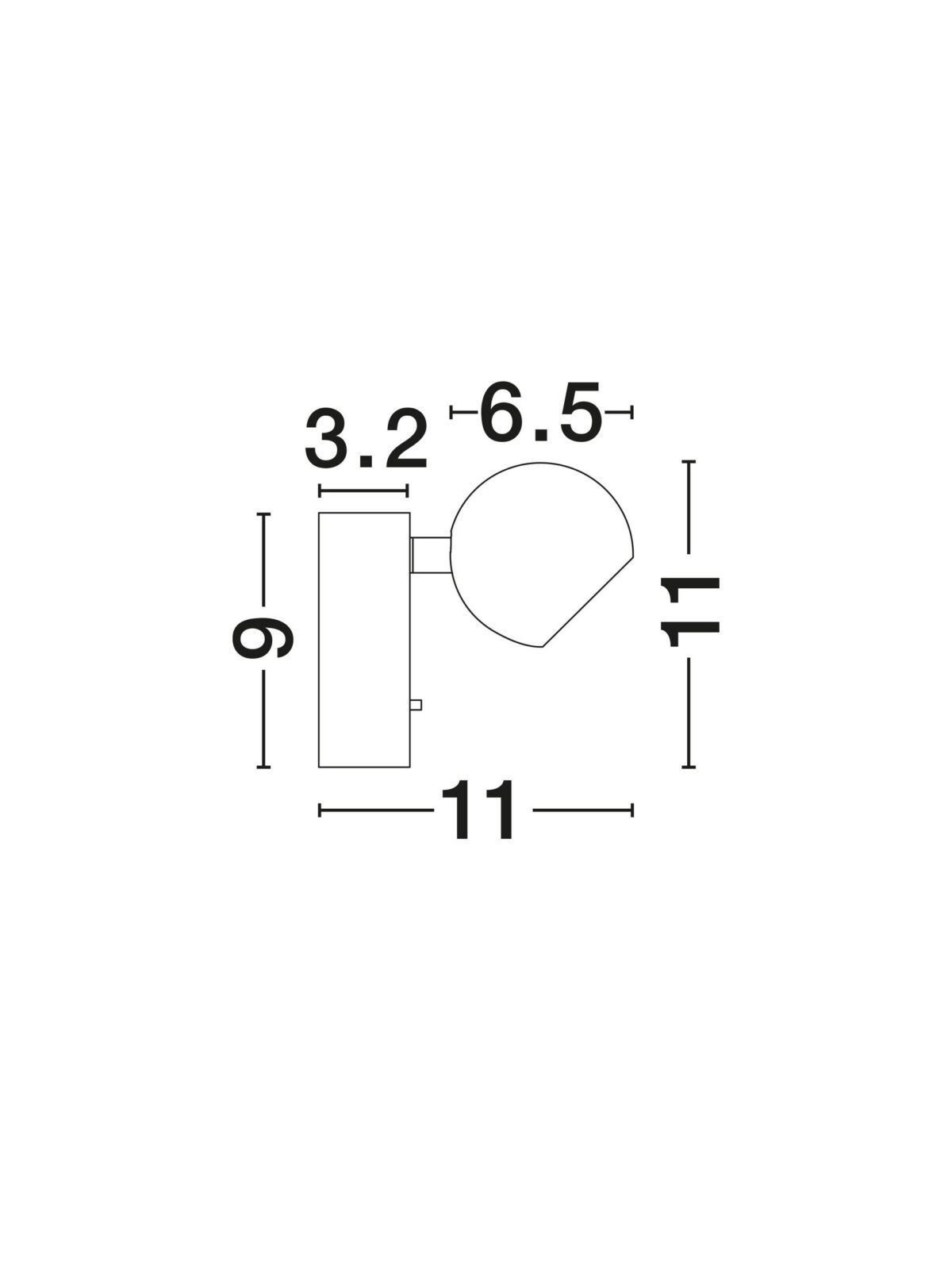 Аплик Nova Luce SFERA 9540255 черен детайл 5