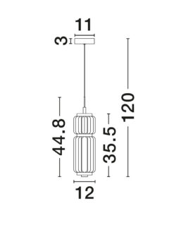 Пендел Nova Luce LIESSA 9540291 черен детайл 5