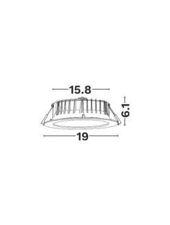 Луна за вграждане Nova Luce VESSEL 9540302 бял детайл 3