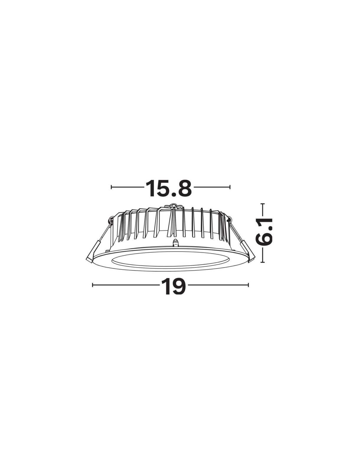 Луна за вграждане Nova Luce VESSEL 9540302 бял детайл 3