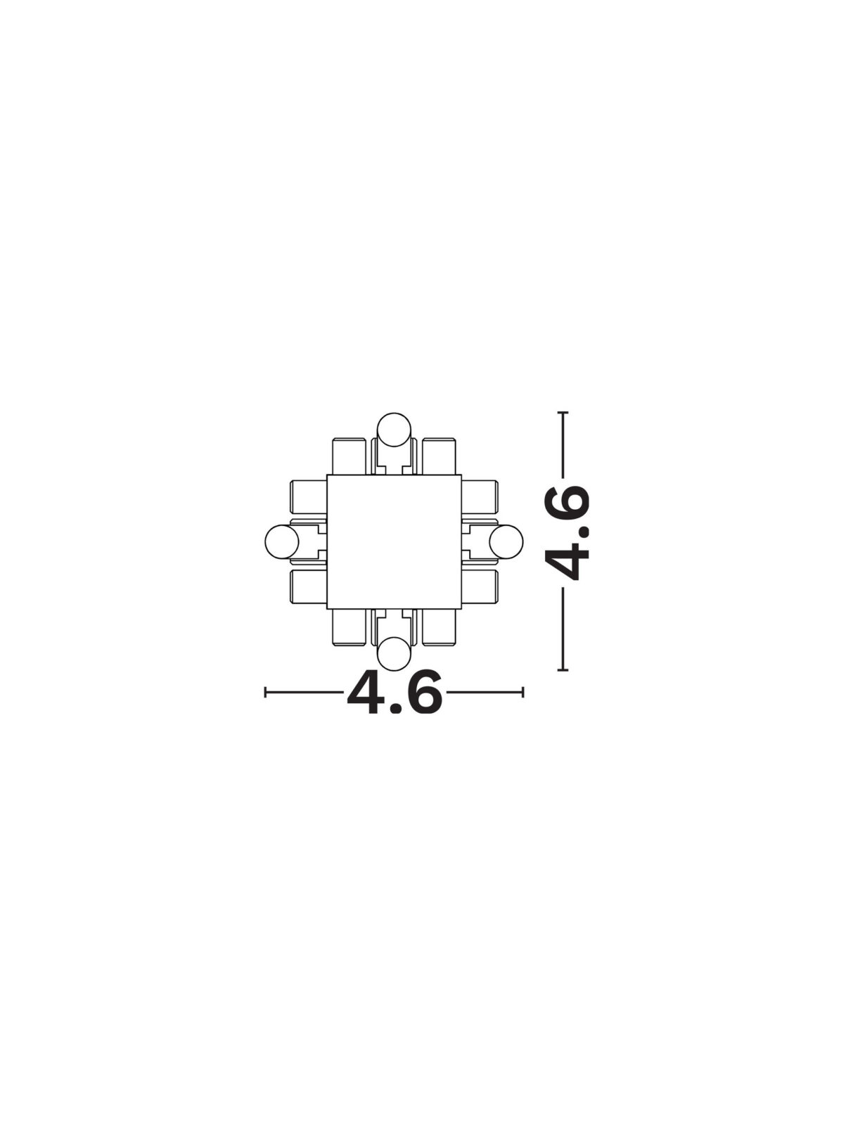 Конектор Nova Luce SHALLOW 9580664 бял в интериор