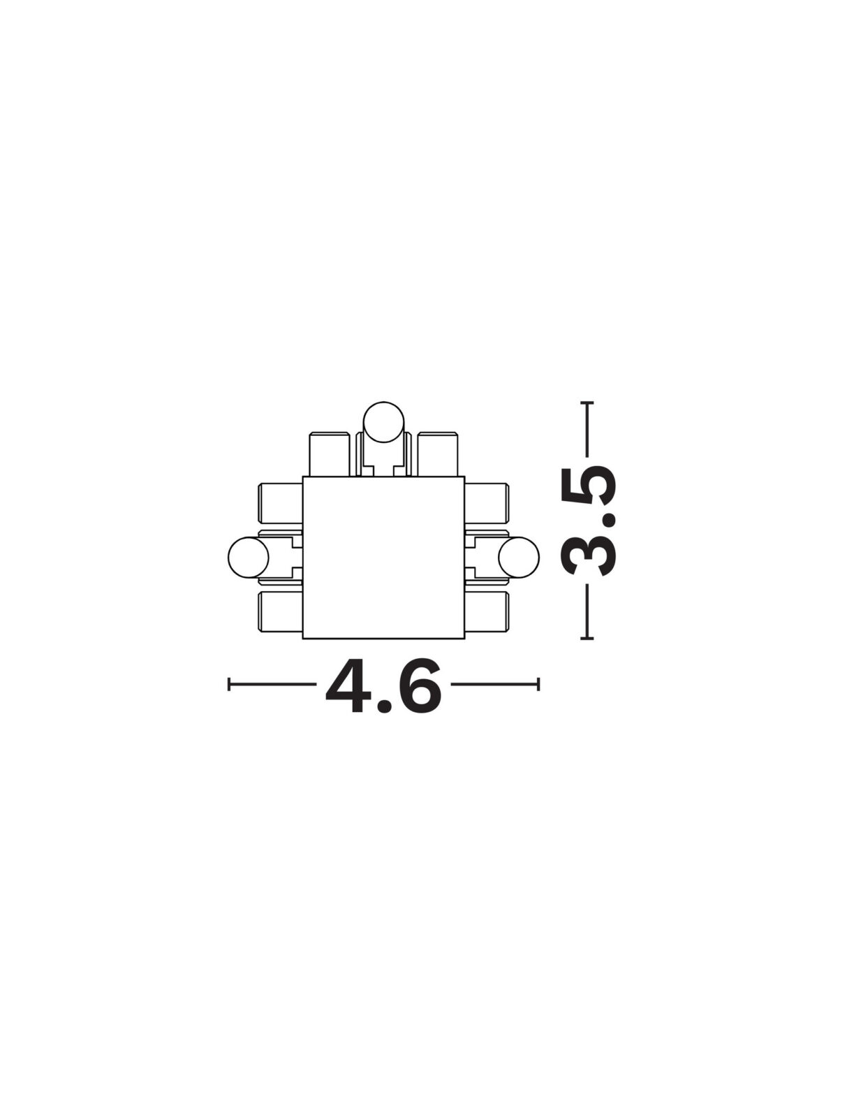 Конектор Nova Luce SHALLOW 9580738 черен в интериор
