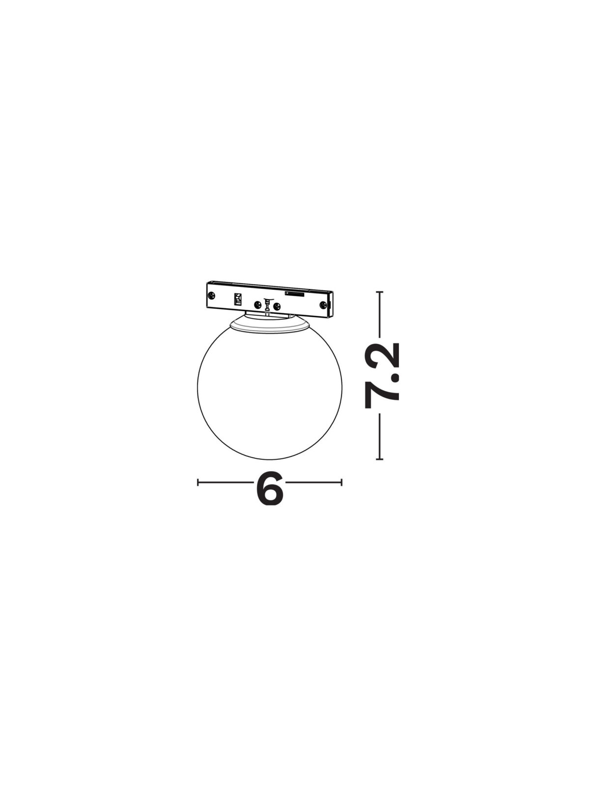 Магнитно тяло Nova Luce 5MM 9580770 бял детайл 2