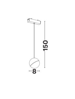 Магнитно тяло Nova Luce FLAT 9580822 черен детайл 2