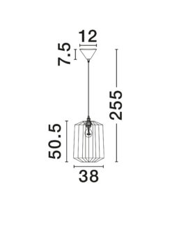 Полилей Nova Luce DENA 9586602 черен детайл 5