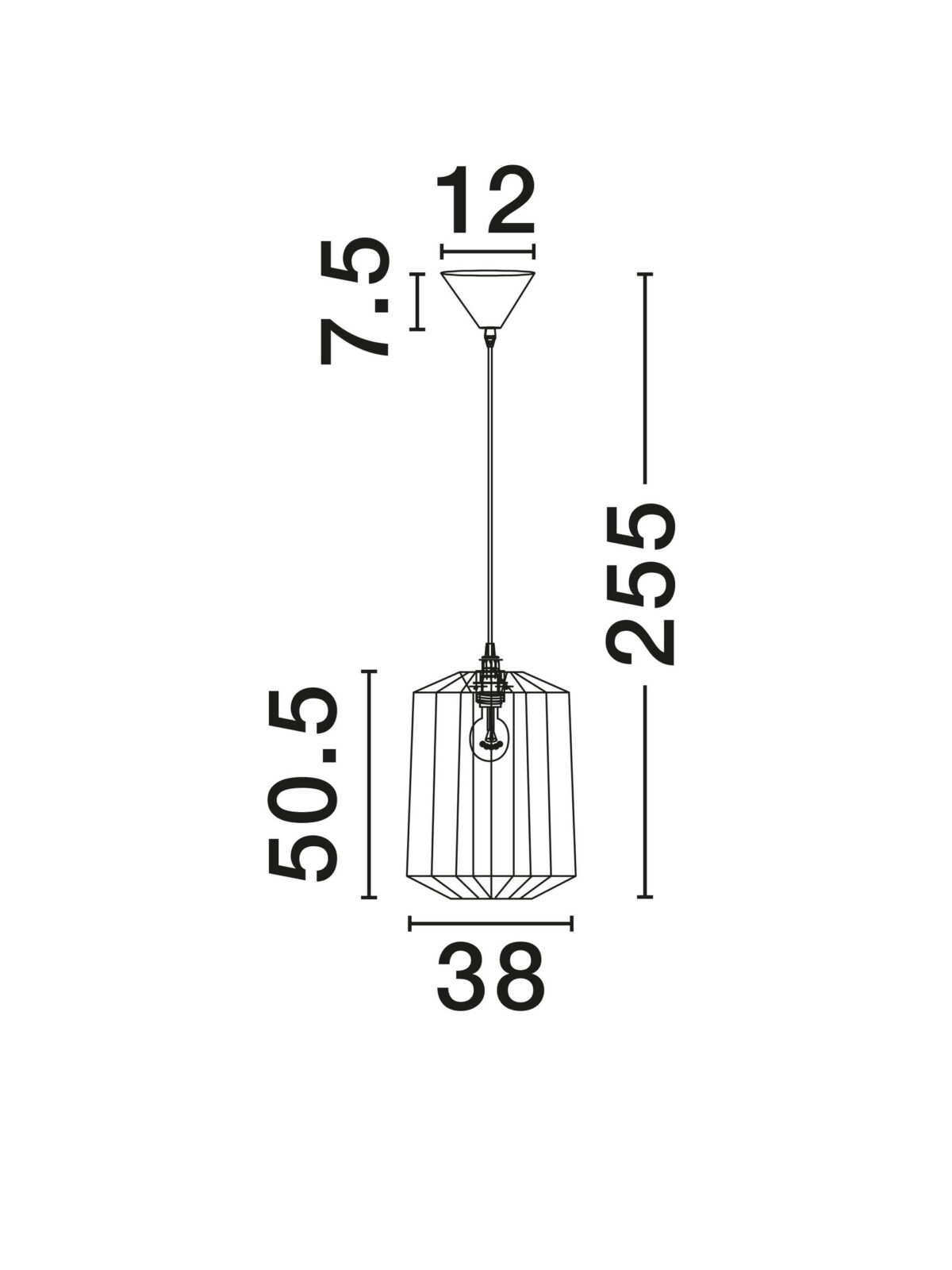 Полилей Nova Luce DENA 9586602 черен детайл 5