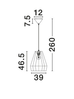 Полилей Nova Luce DENA 9586603 черен детайл 5