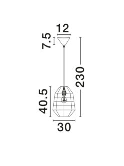 Пендел Nova Luce COPOS 9586609 черен детайл 6