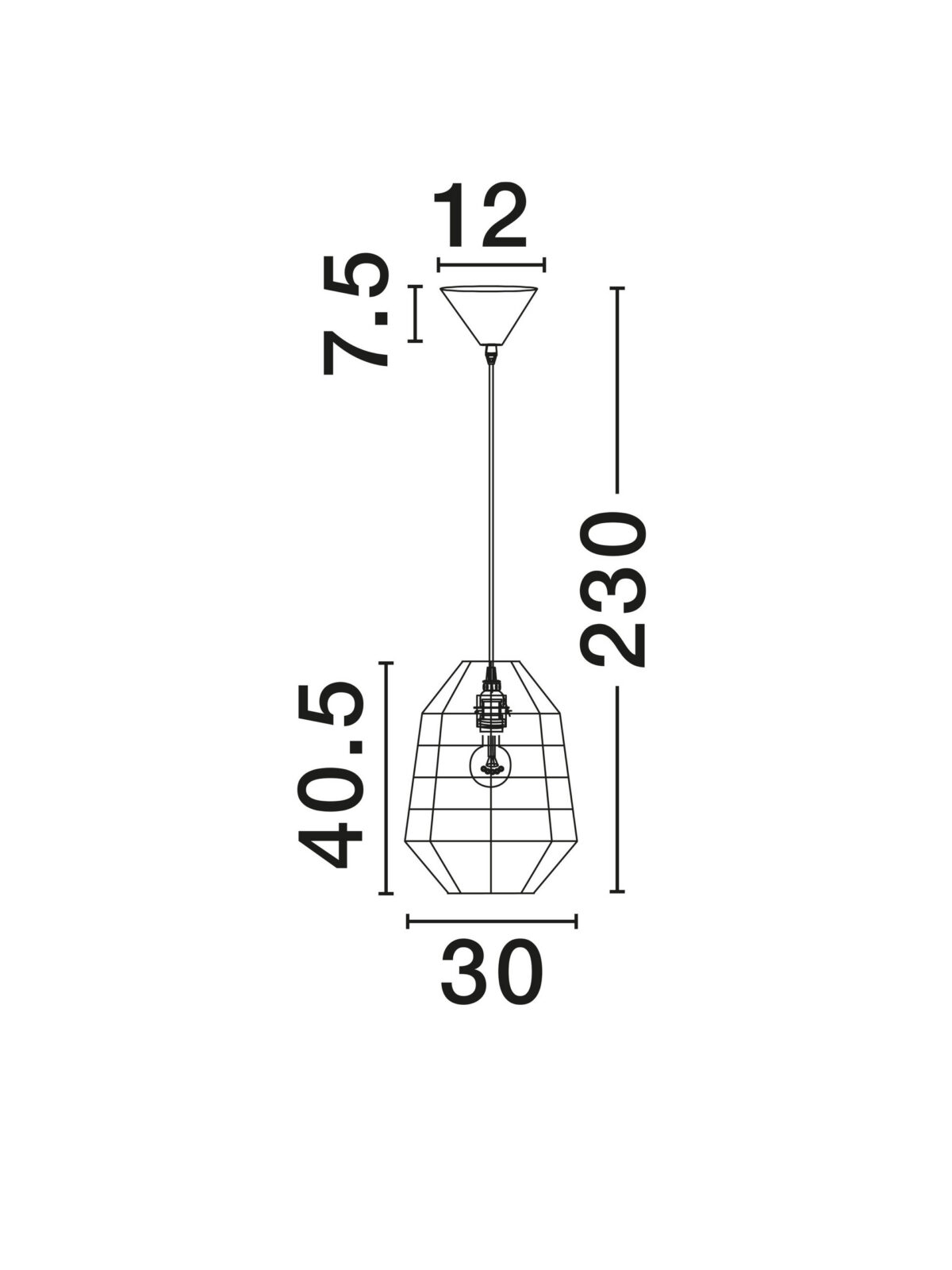 Пендел Nova Luce COPOS 9586609 черен детайл 6