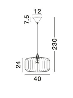 Полилей Nova Luce PONN 9586625 черен детайл 5