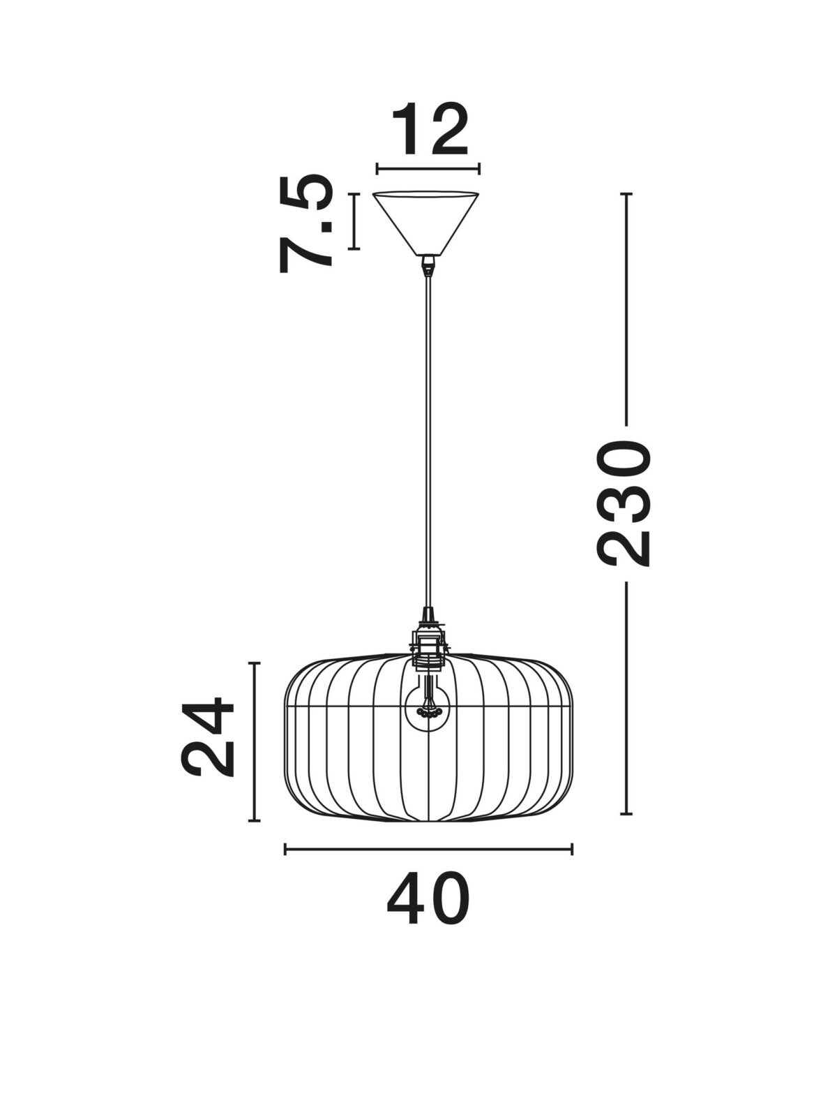 Полилей Nova Luce PONN 9586625 черен детайл 5