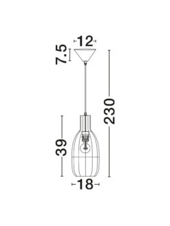 Пендел Nova Luce ONA 9586626 черен детайл 5