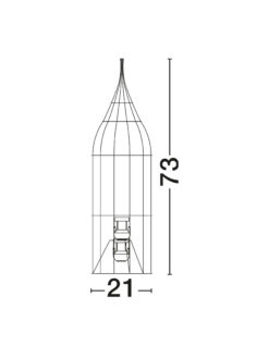 Лампион Nova Luce NAOS 9586629 черен детайл 5