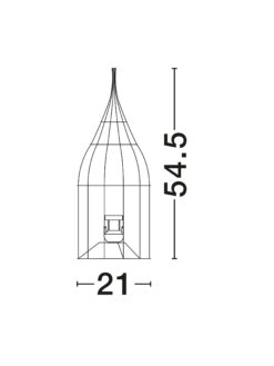 Лампион Nova Luce NAOS 9586630 черен детайл 5