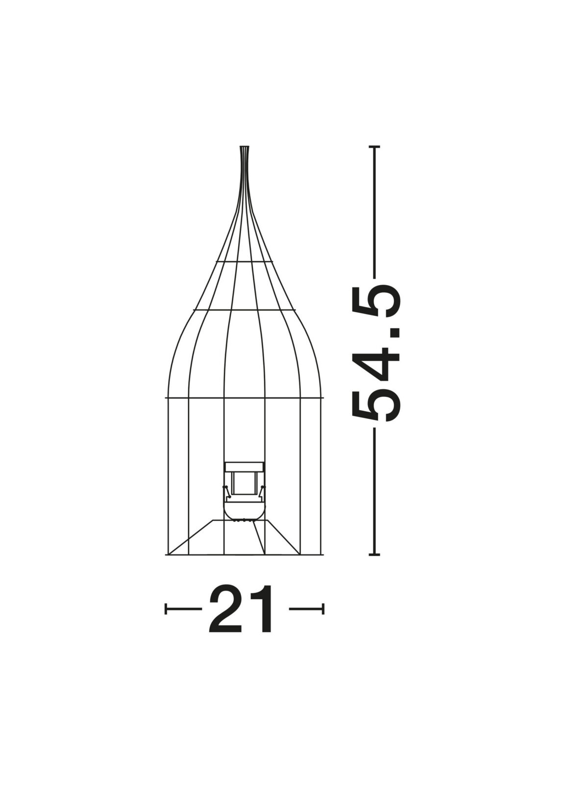 Лампион Nova Luce NAOS 9586630 черен детайл 5