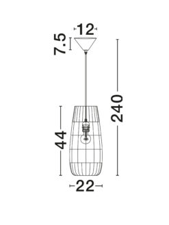 Пендел Nova Luce RIU 9586631 черен детайл 5