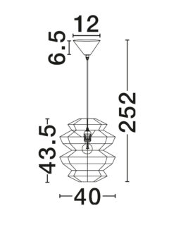 Полилей Nova Luce NUA 9586642 черен детайл 6