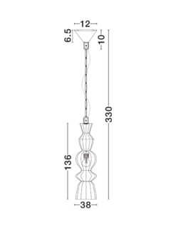 Полилей Nova Luce BREENA 9586658 кафяв детайл 7