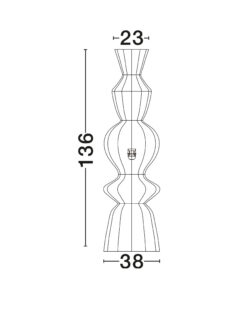 Лампион Nova Luce BREENA 9586659 кафяв детайл 7