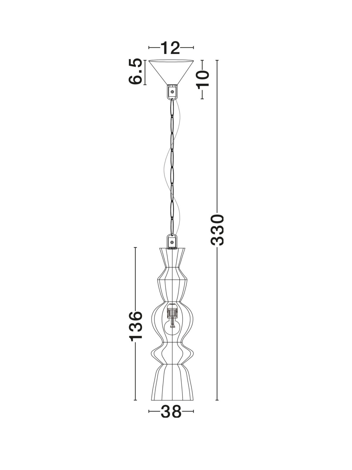 Полилей Nova Luce BREENA 9586660 черен детайл 6