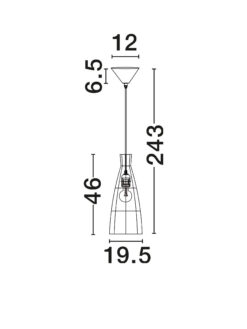 Пендел Nova Luce RIELO 9586664 черен детайл 5