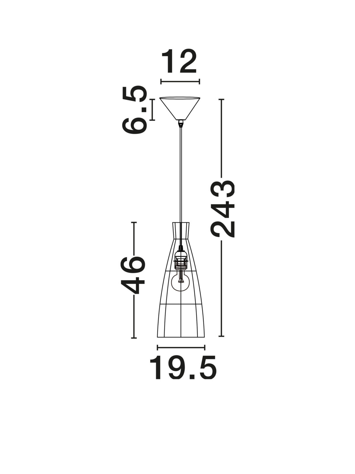 Пендел Nova Luce RIELO 9586666 черен детайл 7