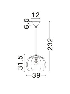 Полилей Nova Luce RIELO 9586667 черен детайл 7