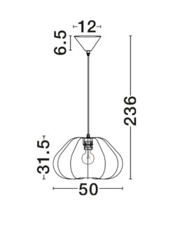 Полилей Nova Luce BORA 9586668 бял детайл 6