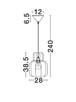 Пендел Nova Luce DELINA 9586673 бял детайл 5