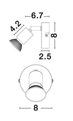 Спот Nova Luce LUP 960005 черен детайл 2