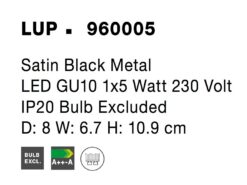 Спот Nova Luce LUP 960005 черен детайл 3