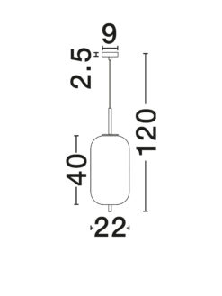 Пендел Nova Luce LATO 9624062 бял детайл 5