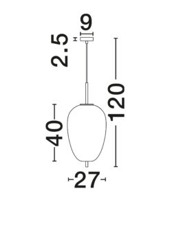 Пендел Nova Luce LATO 9624063 бял детайл 6