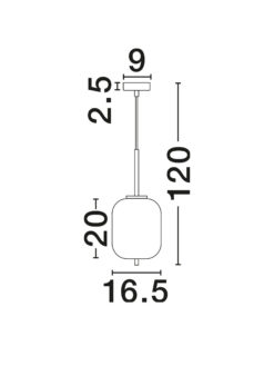 Пендел Nova Luce LATO 9624065 бял детайл 7