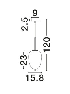 Пендел Nova Luce LATO 9624066 бял детайл 6